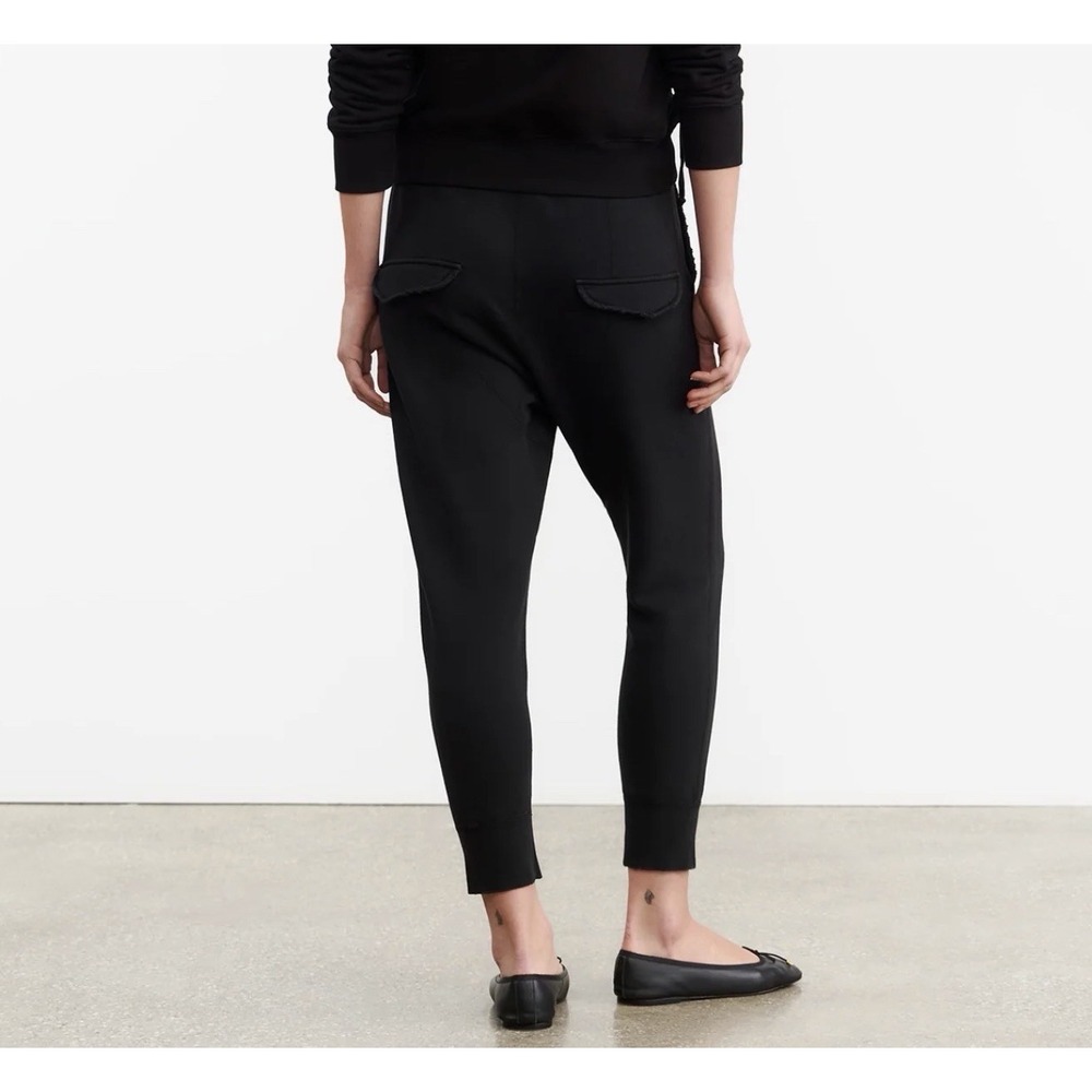 Nili Lotan Drop Crotch Sweat Pants Black Lounge Comfort Tribeca Design